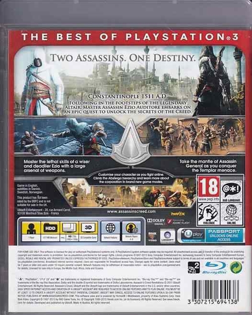 Assassins Creed Revelations - Essentials - PS3 (B Grade) (Genbrug)